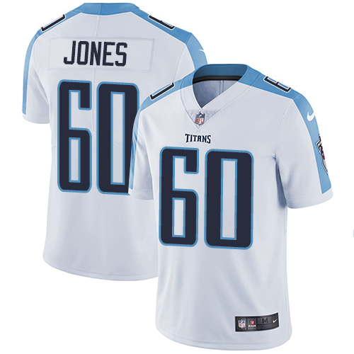 Men's Nike Tennessee Titans #60 Ben Jones White Vapor Untouchable Limited Player NFL Jersey