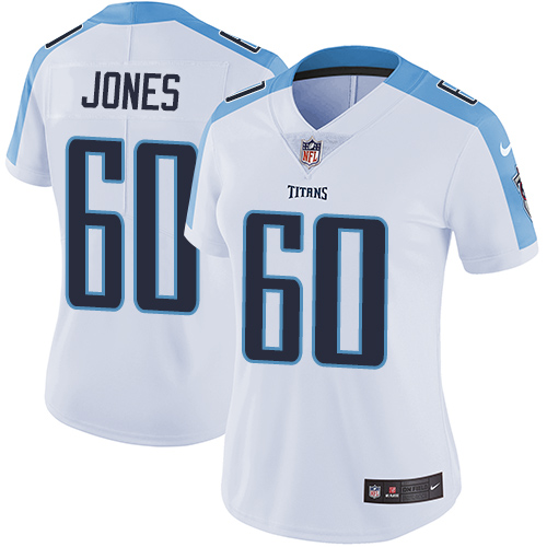 Women's Nike Tennessee Titans #60 Ben Jones White Vapor Untouchable Elite Player NFL Jersey