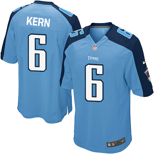 Men's Nike Tennessee Titans #6 Brett Kern Game Light Blue Team Color NFL Jersey