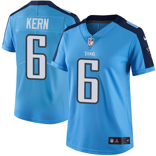 Women's Nike Tennessee Titans #6 Brett Kern Light Blue Team Color Vapor Untouchable Elite Player NFL Jersey
