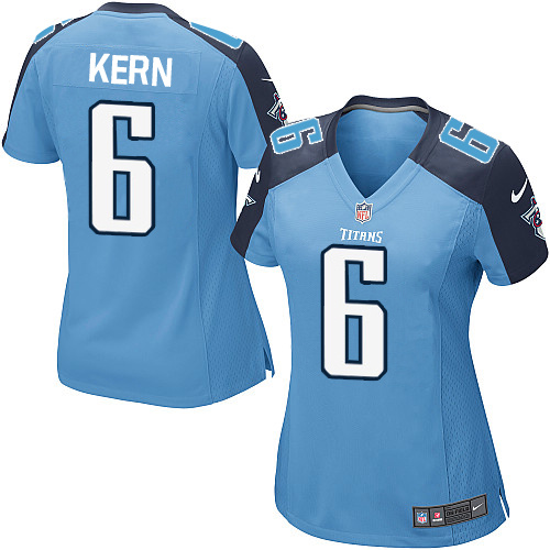 Women's Nike Tennessee Titans #6 Brett Kern Game Light Blue Team Color NFL Jersey