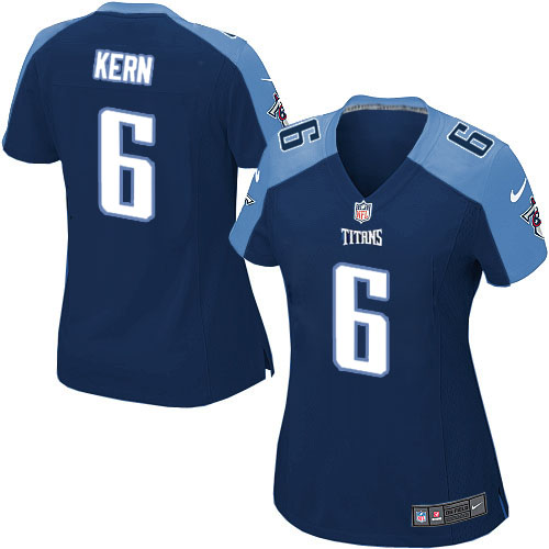 Women's Nike Tennessee Titans #6 Brett Kern Game Navy Blue Alternate NFL Jersey