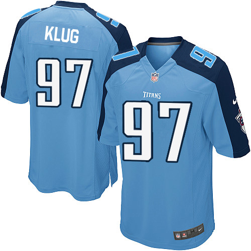 Men's Nike Tennessee Titans #97 Karl Klug Game Light Blue Team Color NFL Jersey
