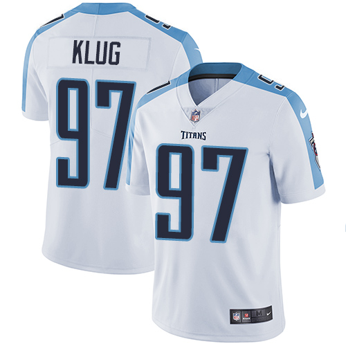 Youth Nike Tennessee Titans #97 Karl Klug White Vapor Untouchable Elite Player NFL Jersey