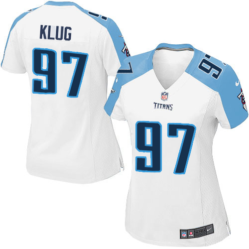 Women's Nike Tennessee Titans #97 Karl Klug Game White NFL Jersey