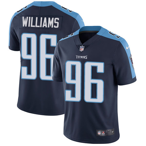 Men's Nike Tennessee Titans #96 Sylvester Williams Navy Blue Alternate Vapor Untouchable Limited Player NFL Jersey