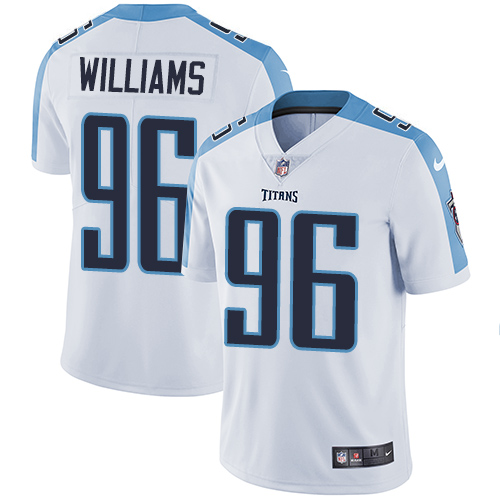 Youth Nike Tennessee Titans #96 Sylvester Williams White Vapor Untouchable Elite Player NFL Jersey