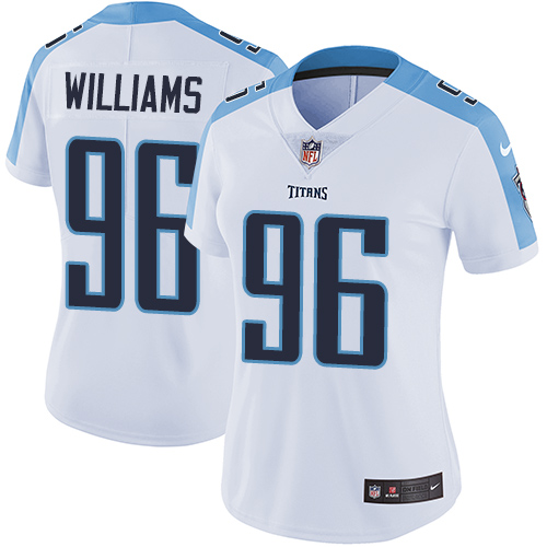 Women's Nike Tennessee Titans #96 Sylvester Williams White Vapor Untouchable Elite Player NFL Jersey