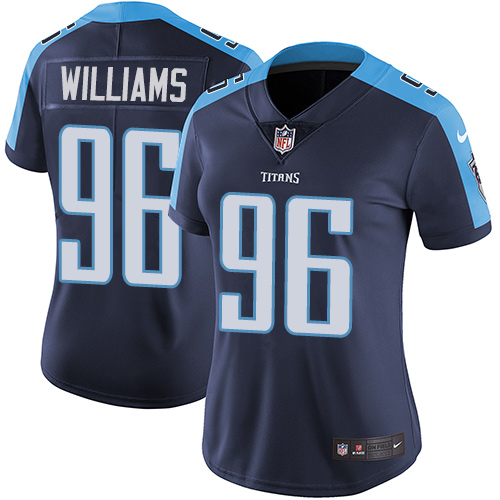 Women's Nike Tennessee Titans #96 Sylvester Williams Navy Blue Alternate Vapor Untouchable Elite Player NFL Jersey