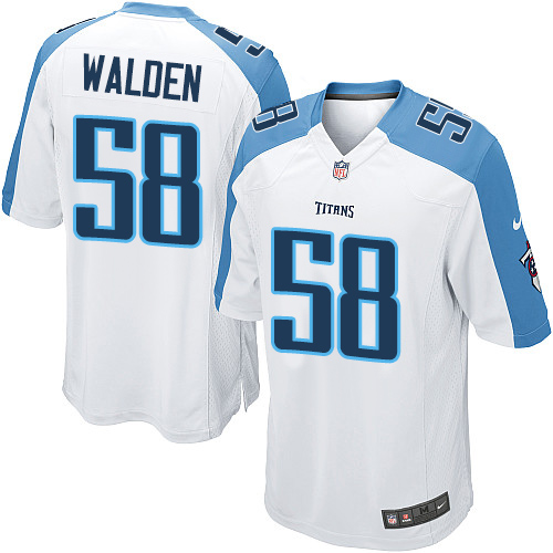 Men's Nike Tennessee Titans #58 Erik Walden Game White NFL Jersey