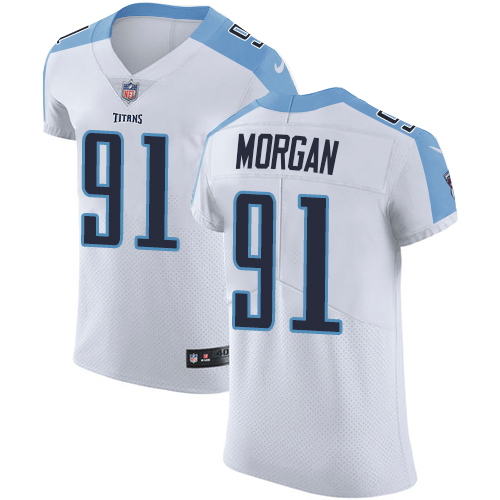 Men's Nike Tennessee Titans #91 Derrick Morgan White Vapor Untouchable Elite Player NFL Jersey