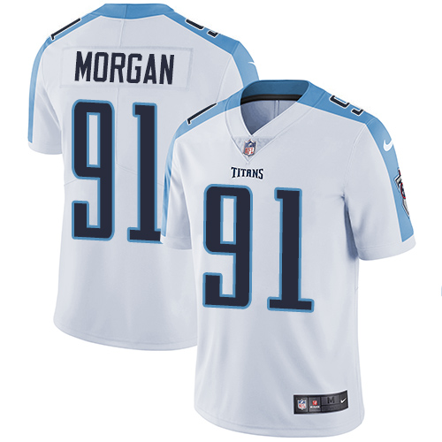 Men's Nike Tennessee Titans #91 Derrick Morgan White Vapor Untouchable Limited Player NFL Jersey