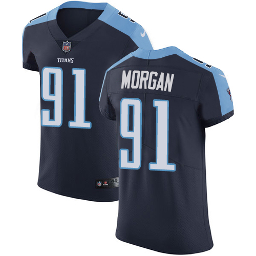 Men's Nike Tennessee Titans #91 Derrick Morgan Navy Blue Alternate Vapor Untouchable Elite Player NFL Jersey