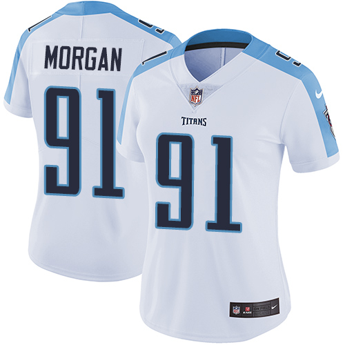 Women's Nike Tennessee Titans #91 Derrick Morgan White Vapor Untouchable Elite Player NFL Jersey