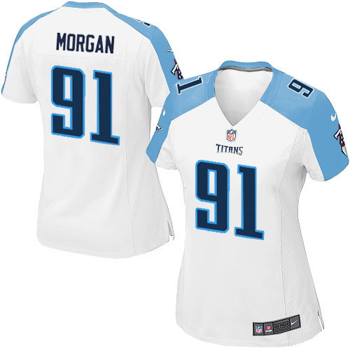 Women's Nike Tennessee Titans #91 Derrick Morgan Game White NFL Jersey