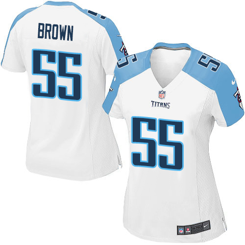 Women's Nike Tennessee Titans #55 Jayon Brown Game White NFL Jersey