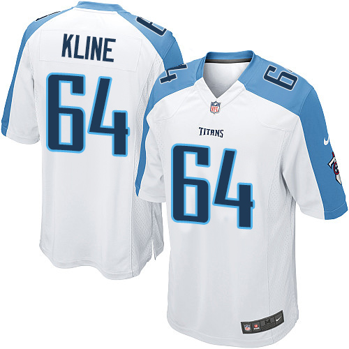 Men's Nike Tennessee Titans #64 Josh Kline Game White NFL Jersey