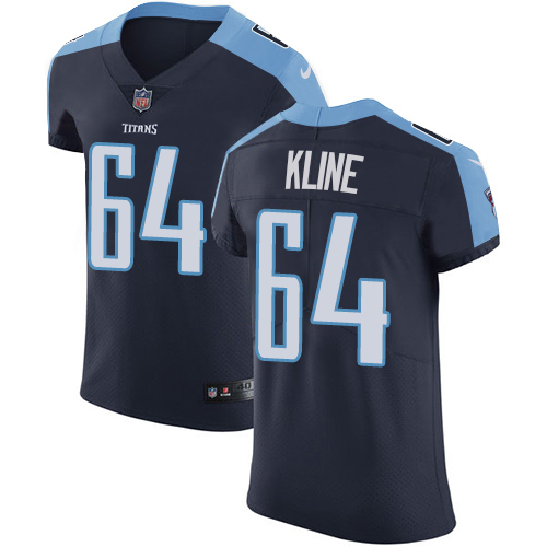 Men's Nike Tennessee Titans #64 Josh Kline Navy Blue Alternate Vapor Untouchable Elite Player NFL Jersey