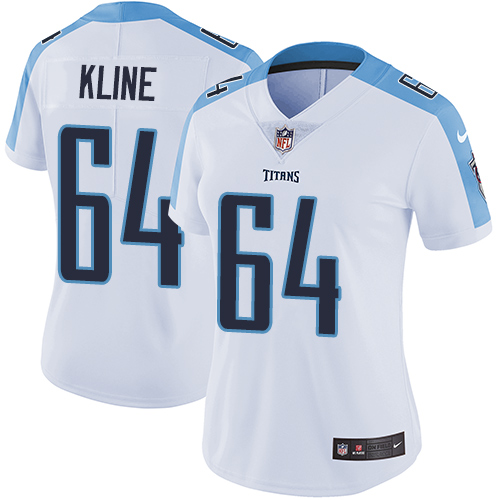 Women's Nike Tennessee Titans #64 Josh Kline White Vapor Untouchable Elite Player NFL Jersey