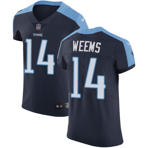 Men's Nike Tennessee Titans #14 Eric Weems Navy Blue Alternate Vapor Untouchable Elite Player NFL Jersey
