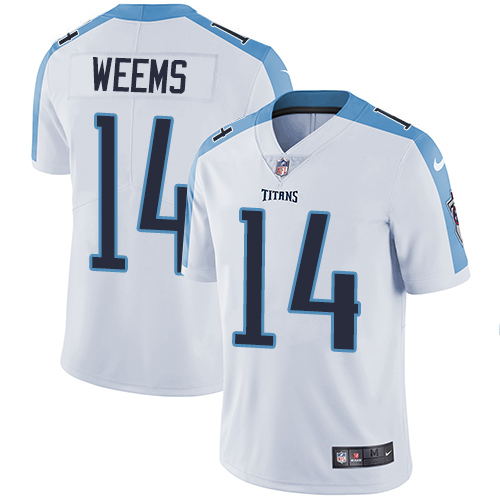 Youth Nike Tennessee Titans #14 Eric Weems White Vapor Untouchable Elite Player NFL Jersey
