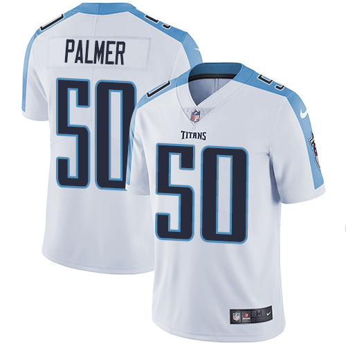 Men's Nike Tennessee Titans #50 Nate Palmer White Vapor Untouchable Limited Player NFL Jersey