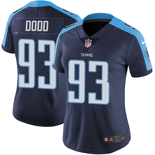 Women's Nike Tennessee Titans #93 Kevin Dodd Navy Blue Alternate Vapor Untouchable Elite Player NFL Jersey