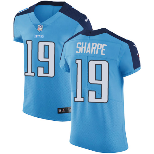 Men's Nike Tennessee Titans #19 Tajae Sharpe Light Blue Team Color Vapor Untouchable Elite Player NFL Jersey