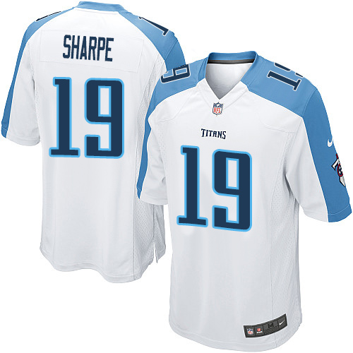 Men's Nike Tennessee Titans #19 Tajae Sharpe Game White NFL Jersey