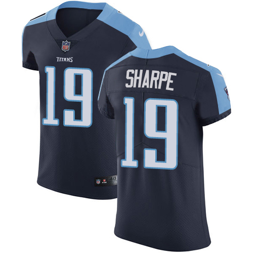 Men's Nike Tennessee Titans #19 Tajae Sharpe Navy Blue Alternate Vapor Untouchable Elite Player NFL Jersey