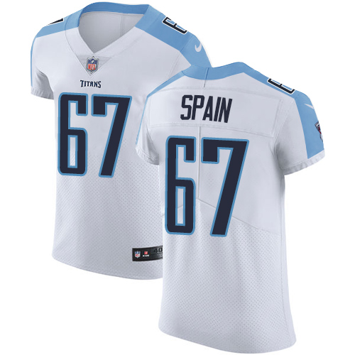 Men's Nike Tennessee Titans #67 Quinton Spain White Vapor Untouchable Elite Player NFL Jersey