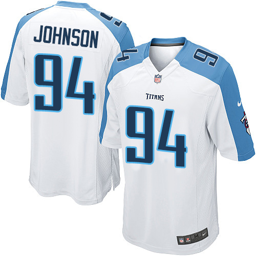 Men's Nike Tennessee Titans #94 Austin Johnson Game White NFL Jersey
