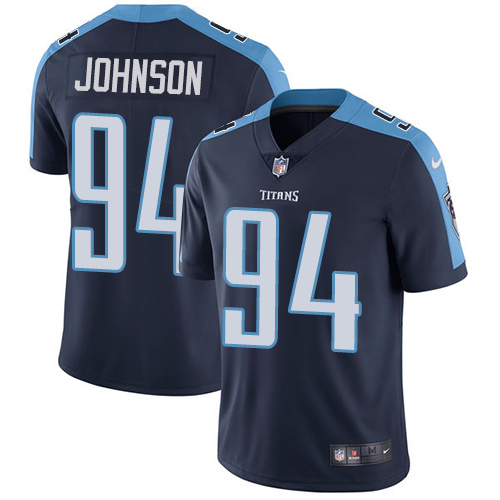 Men's Nike Tennessee Titans #94 Austin Johnson Navy Blue Alternate Vapor Untouchable Limited Player NFL Jersey