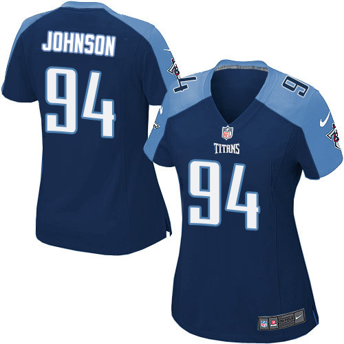 Women's Nike Tennessee Titans #94 Austin Johnson Game Navy Blue Alternate NFL Jersey