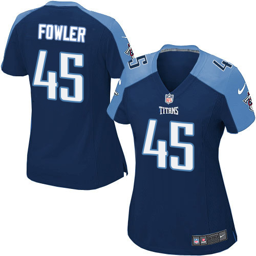 Women's Nike Tennessee Titans #45 Jalston Fowler Game Navy Blue Alternate NFL Jersey