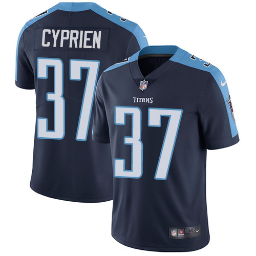 Men's Nike Tennessee Titans #37 Johnathan Cyprien Navy Blue Alternate Vapor Untouchable Limited Player NFL Jersey