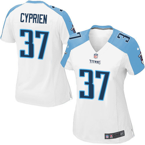 Women's Nike Tennessee Titans #37 Johnathan Cyprien Game White NFL Jersey