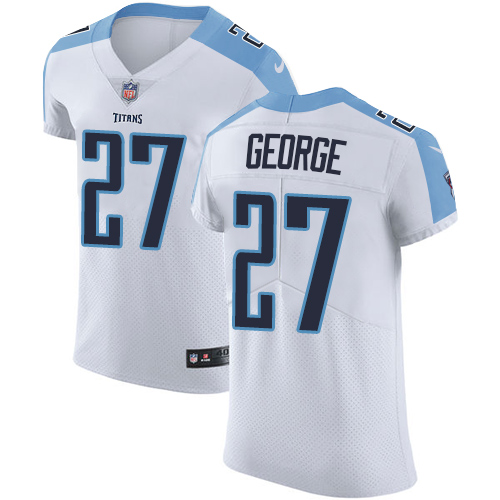 Men's Nike Tennessee Titans #27 Eddie George White Vapor Untouchable Elite Player NFL Jersey