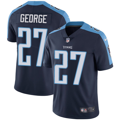 Men's Nike Tennessee Titans #27 Eddie George Navy Blue Alternate Vapor Untouchable Limited Player NFL Jersey
