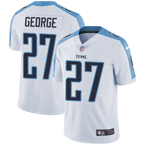 Youth Nike Tennessee Titans #27 Eddie George White Vapor Untouchable Elite Player NFL Jersey