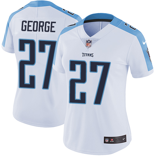 Women's Nike Tennessee Titans #27 Eddie George White Vapor Untouchable Elite Player NFL Jersey