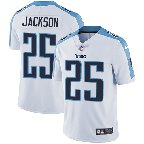 Men's Nike Tennessee Titans #25 Adoree' Jackson White Vapor Untouchable Limited Player NFL Jersey