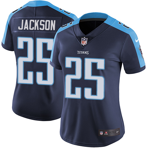Women's Nike Tennessee Titans #25 Adoree' Jackson Navy Blue Alternate Vapor Untouchable Limited Player NFL Jersey
