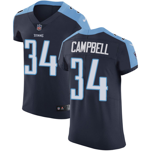 Men's Nike Tennessee Titans #34 Earl Campbell Navy Blue Alternate Vapor Untouchable Elite Player NFL Jersey
