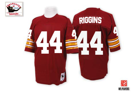 Mitchell and Ness Washington Redskins #44 John Riggins Burgundy Red Team Color Authentic Throwback NFL Jersey