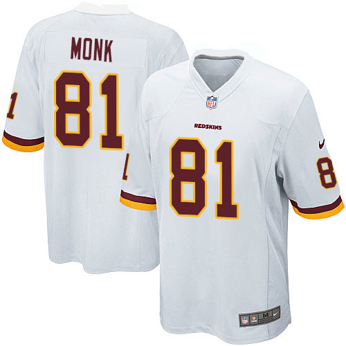 Men's Nike Washington Redskins #81 Art Monk Game White NFL Jersey