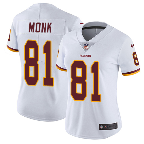 Women's Nike Washington Redskins #81 Art Monk White Vapor Untouchable Limited Player NFL Jersey