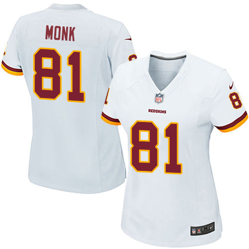 Women's Nike Washington Redskins #81 Art Monk Game White NFL Jersey