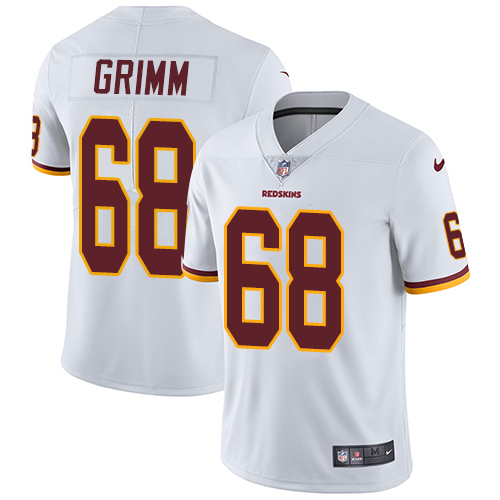 Men's Nike Washington Redskins #68 Russ Grimm White Vapor Untouchable Limited Player NFL Jersey