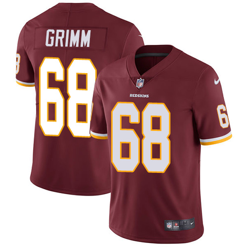 Youth Nike Washington Redskins #68 Russ Grimm Burgundy Red Team Color Vapor Untouchable Limited Player NFL Jersey